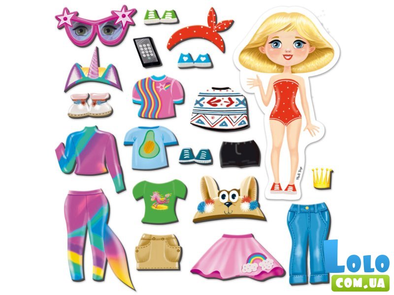 Настольная игра одевалка на магнитах Trendy girl, Vladi Toys