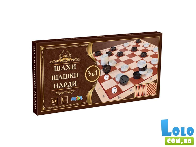 Настольная игра Шашки 3в1, M Toys