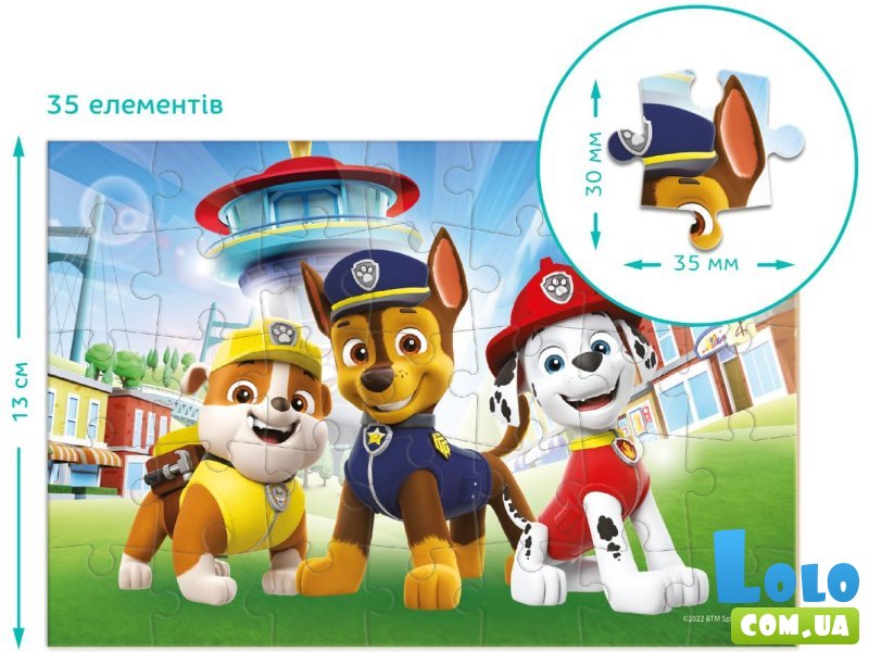 Пазл-мини Смелые друзья Paw Patrol, DoDo, 35 эл.