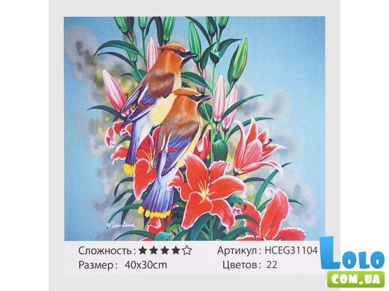 Картина по номерам Птицы и лилии, TK Group (40х30 см)