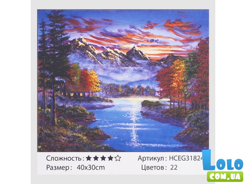 Картина по номерам Горная река, TK Group (40х30 см)