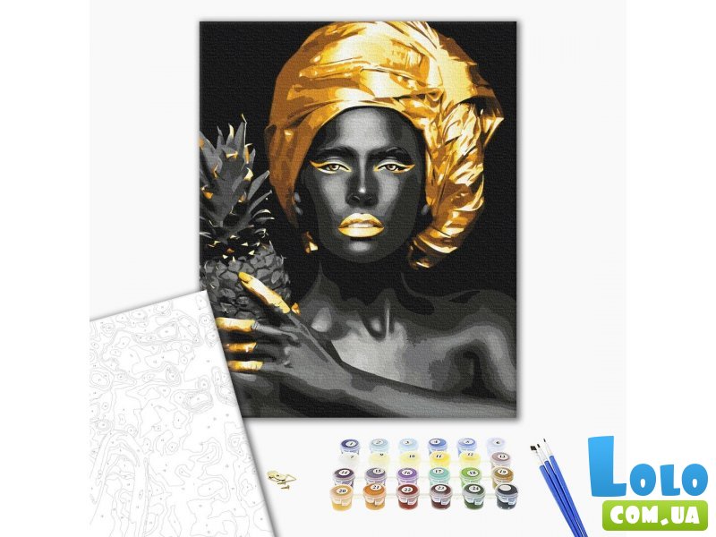 Картина по номерам Экзотическая красота с золотой краской, Brushme (40х50 см)
