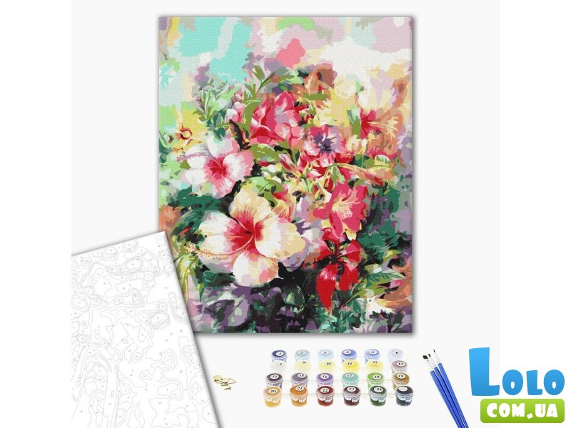 Картина по номерам Фантазийные цветы, Brushme (40х50 см)