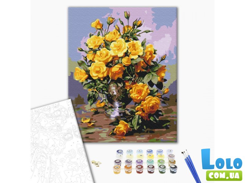 Картина по номерам Букет желтых роз, Brushme (40х50 см)