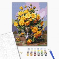 Картина по номерам Букет желтых роз, Brushme (40х50 см)