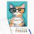 Картина по номерам Кот и кофе, Brushme (40х50 см)