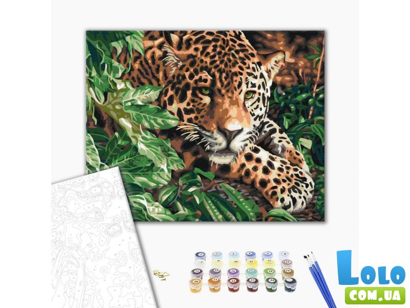 Картина по номерам Леопард с изумрудными глазами, Brushme (40х50 см)