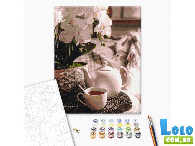 Картина по номерам Чаепитие в орхидеях, Brushme (40х50 см)
