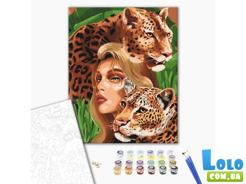 Картина по номерам Хищные леопарды, Brushme (40х50 см)