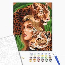 Картина по номерам Хищные леопарды, Brushme (40х50 см)
