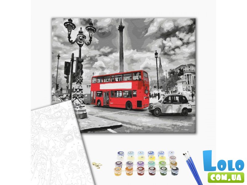 Картина по номерам Автобус в Лондоне, Brushme (40х50 см)