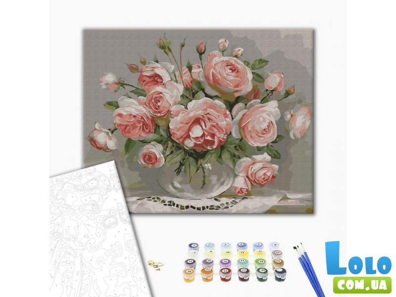 Картина по номерам Розы на столике, Brushme (40х50 см)