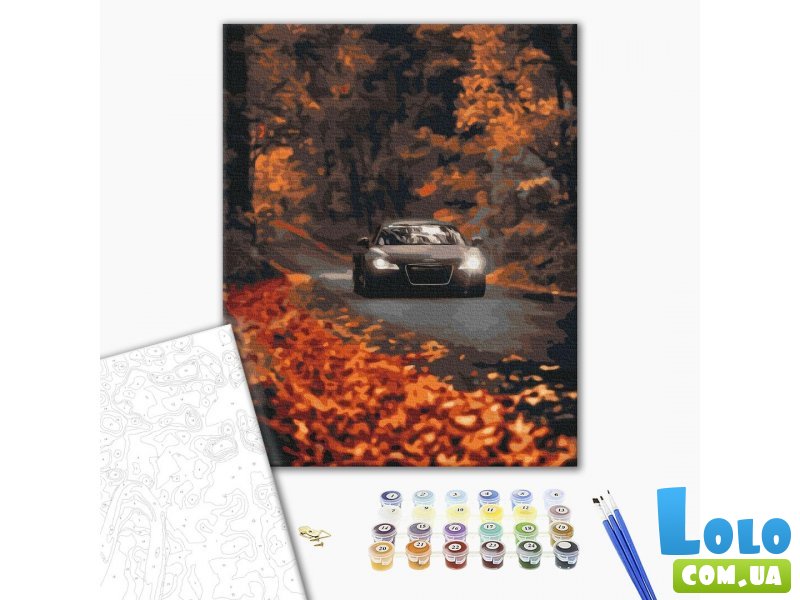 Картина по номерам Осенняя дорога, Brushme (40х50 см)