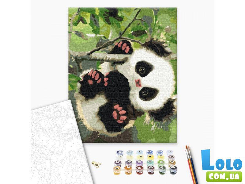 Картина по номерам Игривая панда, Brushme (40х50 см)