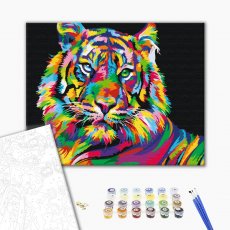 Картина по номерам Тигр поп-арт, Brushme (40х50 см)