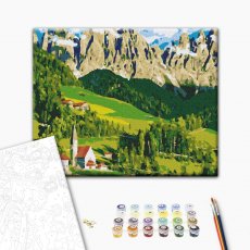 Картина по номерам Дом в Альпах, Brushme (30x40 см)