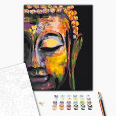 Картина по номерам Разноцветный Будда, Brushme (30х40 см)