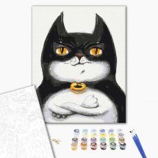 Картина по номерам Котик Бэтмен ©Марианна Пащук, Brushme (40х50 см)
