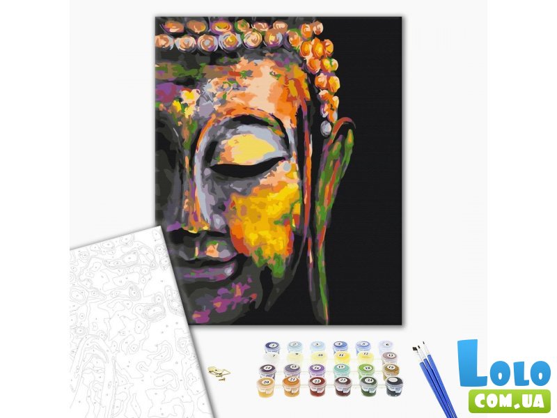 Картина по номерам Разноцветный Будда, Brushme (40х50 см)