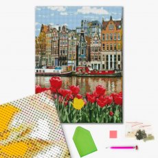 Алмазная мозаика Весна в Амстердаме, Brushme (40x50 см)
