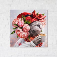 Постер Кошка хозяйка ©Марианна Пащук, Brushme (40х40 см)