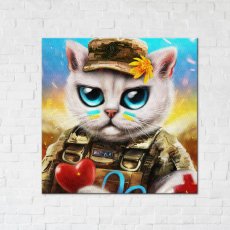Постер Котик врач ©Марианна Пащук, Brushme (50х50 см)