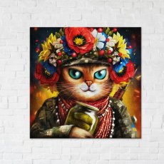 Постер Кошка Защитница ©Марианна Пащук, Brushme (50х50 см)
