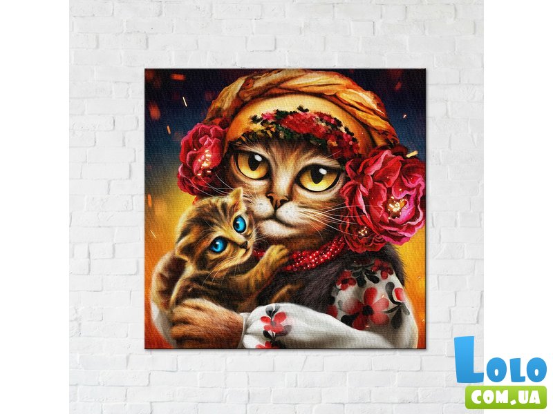 Постер Семья котиков ©Марианна Пащук, Brushme (40х40 см)