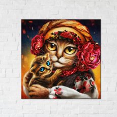 Постер Семья котиков ©Марианна Пащук, Brushme (40х40 см)