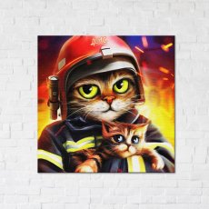 Постер Котик ГСЧС ©Марианна Пащук, Brushme (50х50 см)