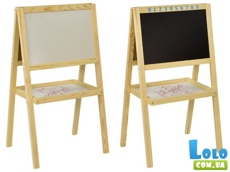 Мольберт магнитный с полкой Мася