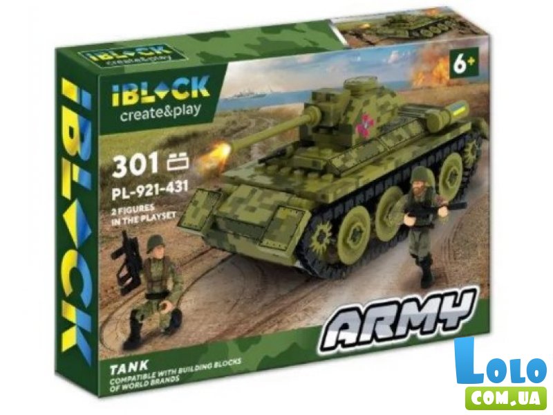 Конструктор Танк, iBlock (PL-921-431), 301 дет.
