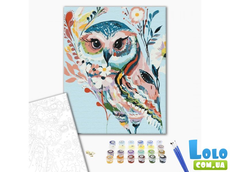 Картина по номерам Рисованная сова, Brushme (40х50 см)