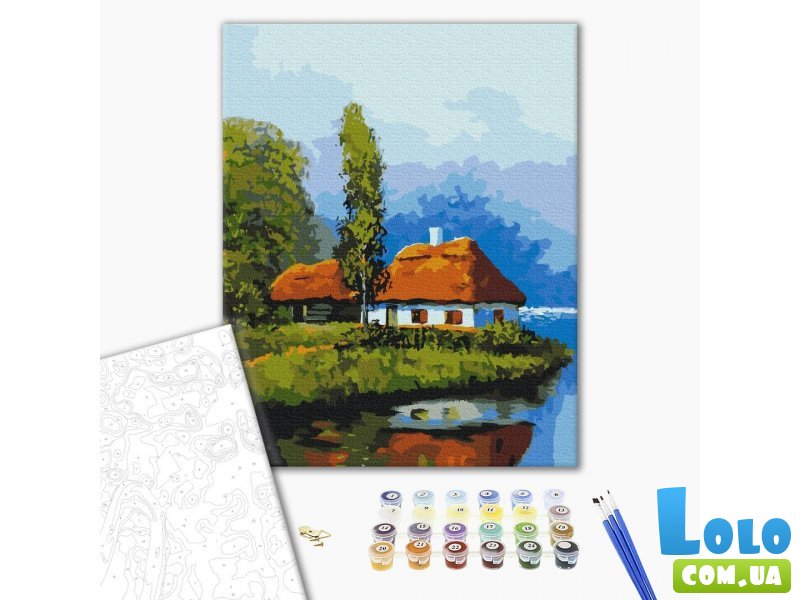 Картина по номерам Домик у озера, Brushme (40х50 см)