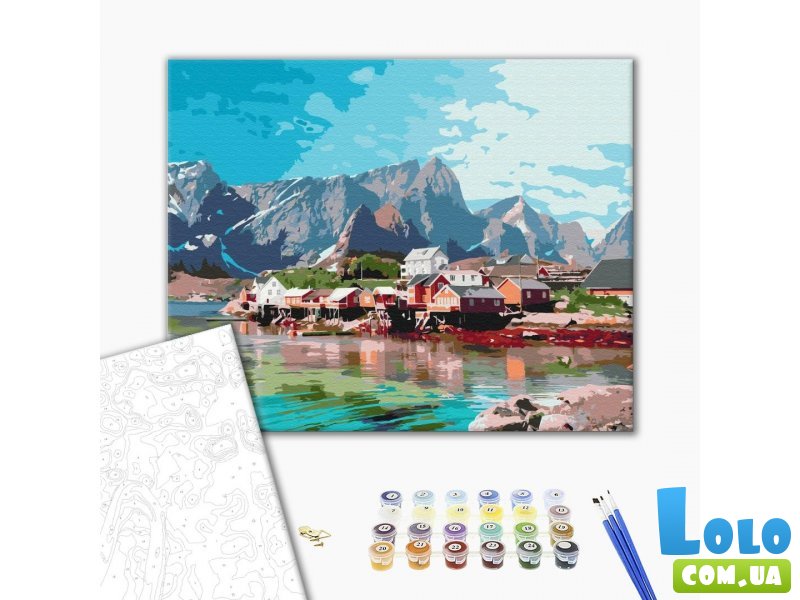 Картина по номерам Поселок в хрустальных горах, Brushme (40х50 см)