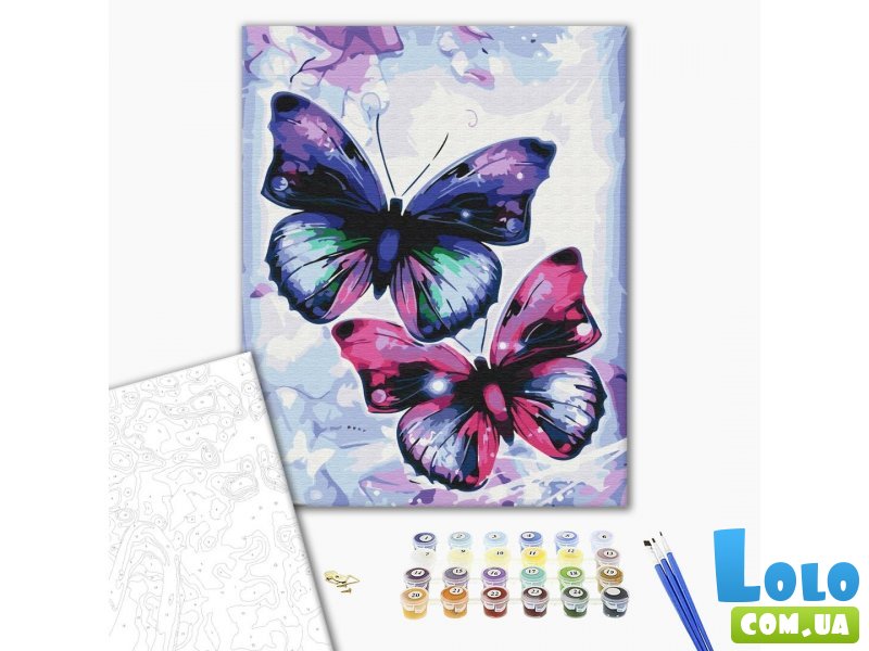 Картина по номерам Блестящие бабочки, Brushme (40х50 см)