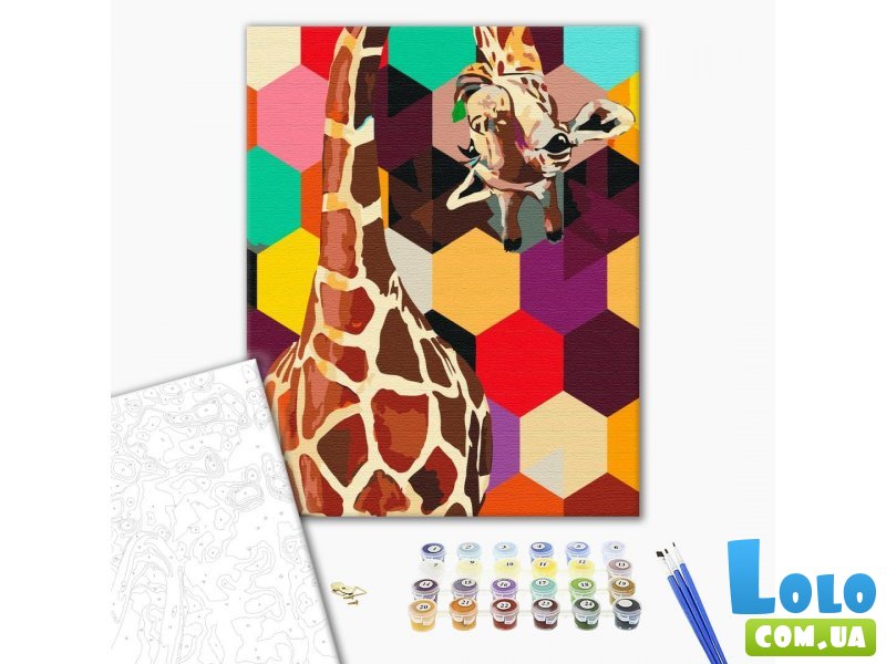 Картина по номерам Жираф в мозаике, Brushme (40х50 см)