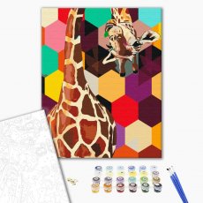 Картина по номерам Жираф в мозаике, Brushme (40х50 см)