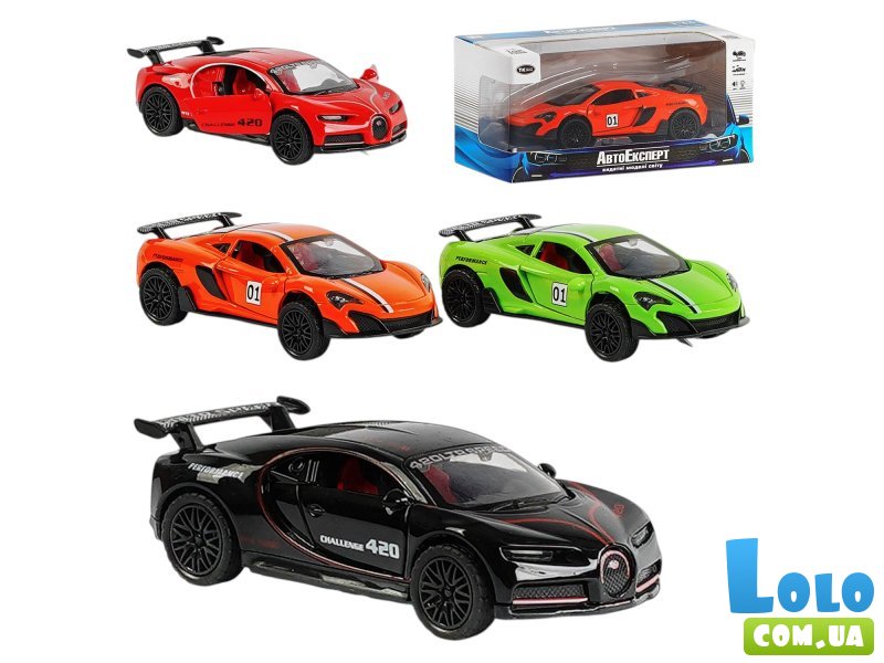 Машина металлопластиковая Bugatti Chiron, АвтоЕксперт (в ассортименте)