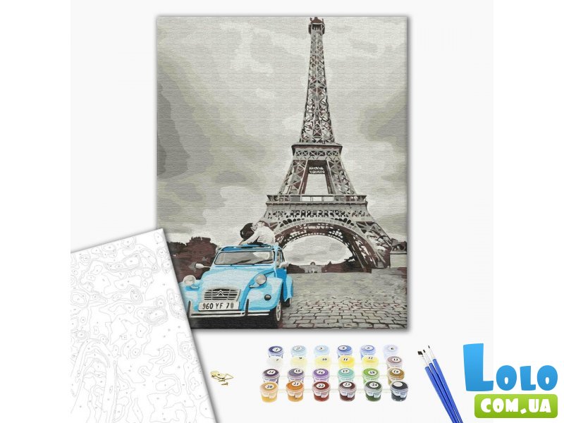 Картина по номерам Париж в стиле ретро, ​​Brushme (40х50 см)