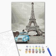 Картина по номерам Париж в стиле ретро, ​​Brushme (40х50 см)