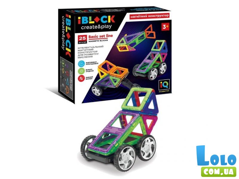Конструктор магнитный, iBlock (PL-921-258), 25 дет.