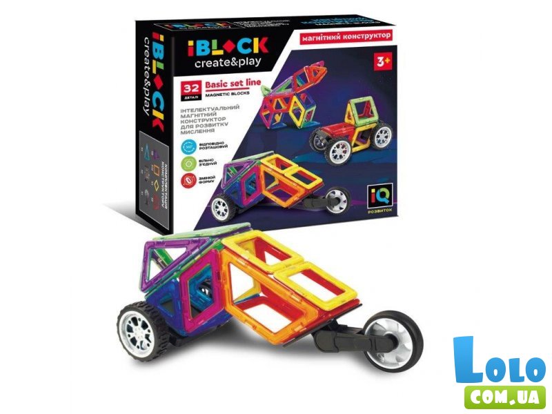Конструктор магнитный, iBlock (PL-921-259), 32 дет.