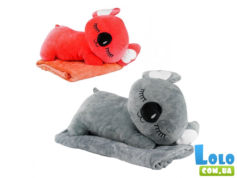 Мягкая игрушка с пледом Спящая коала, 48 см (в ассортименте)
