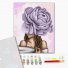 Премиум картина по номерам Дама с фиолетовым пионом, Brushme (40х50 см)