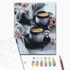 Картина по номерам Кофе в чашках, Brushme (40х50 см)