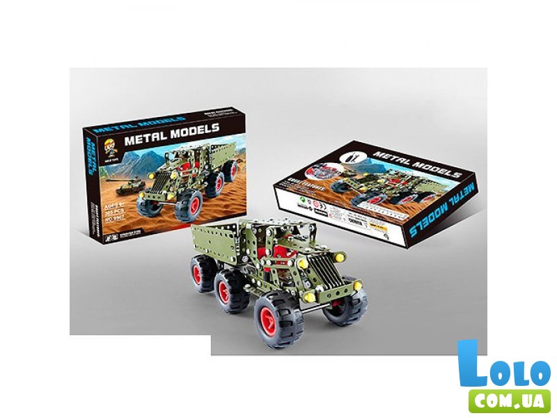 Конструктор металлический Военная машина (9907), 307 дет.