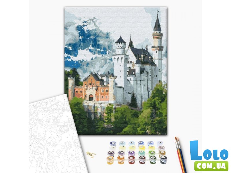 Картина по номерам Сказочный замок Нойшванштайн, Brushme (40х50 см)