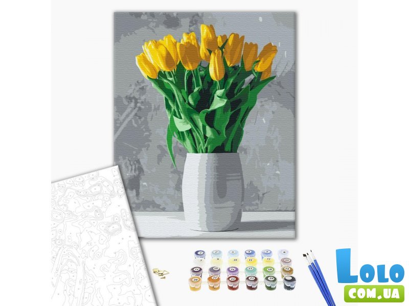 Картина по номерам Букет желтых тюльпанов, Brushme (40х50 см)