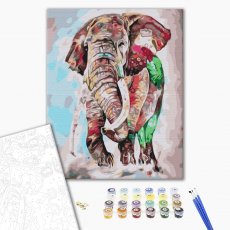 Картина по номерам Радужный слон, Brushme (40х50 см)